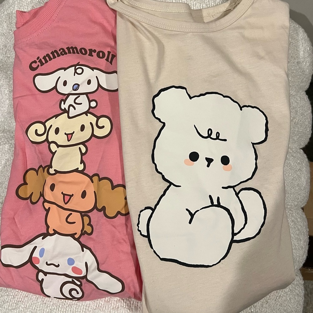 H&M Kids Long Sleeve Tees - Pink and Beige